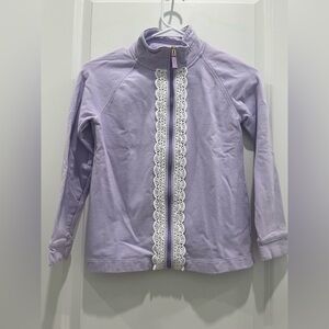 Lilly Pulitzer Light Purple/Lavender Zip Up Top/Sweatshirt - Size XL (12-14)